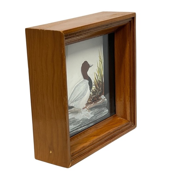 RARE Joseph Quinn Whipple Redhead Canvasback Duck 3D Shadowbox Painting Signed - Picture 5 of 16